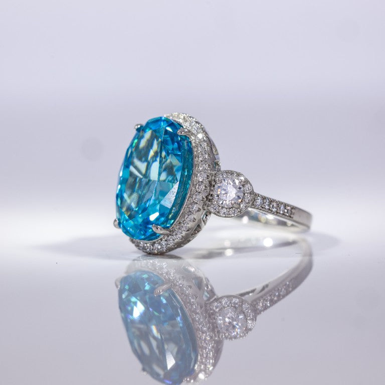 Oceanic Halo Elegance Ring