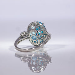 Oceanic Halo Elegance Ring