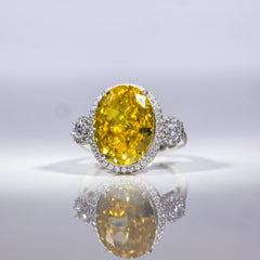 Golden Glow Halo Ring
