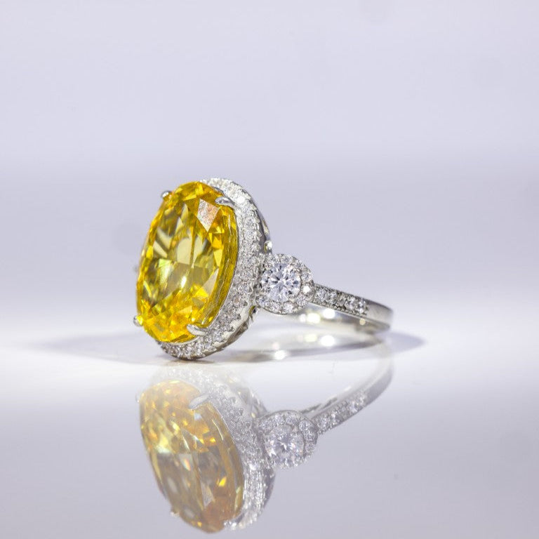 Golden Glow Halo Ring