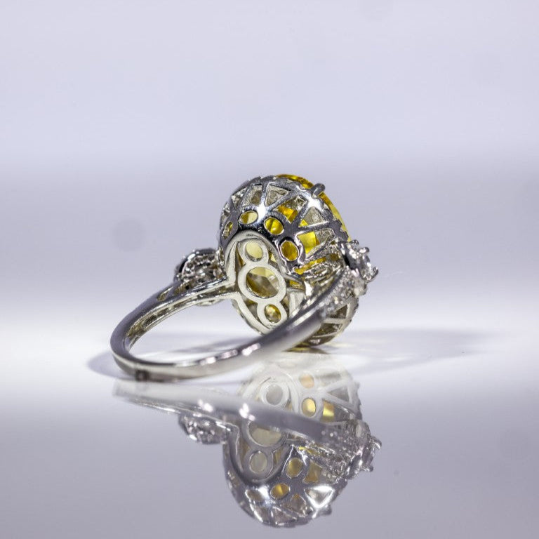 Golden Glow Halo Ring