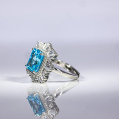Aqua Radiance Eternity Ring