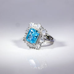 Aqua Radiance Eternity Ring