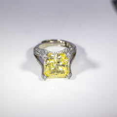 Starburst Yellow Diamond Ring