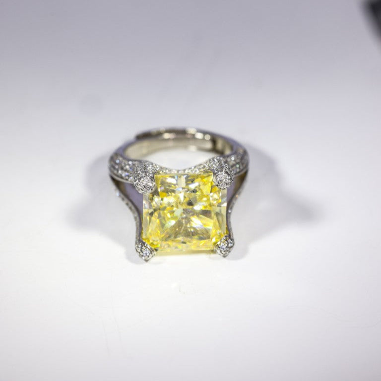 Starburst Yellow Diamond Ring