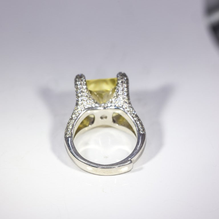 Starburst Yellow Diamond Ring