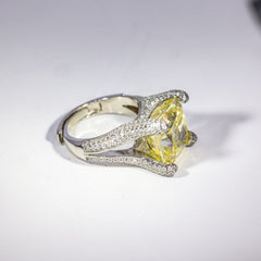 Starburst Yellow Diamond Ring