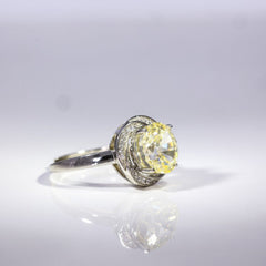 Golden Radiance Solitaire Ring