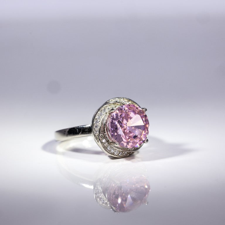 Blush Spark Halo Ring