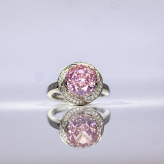 Blush Spark Halo Ring