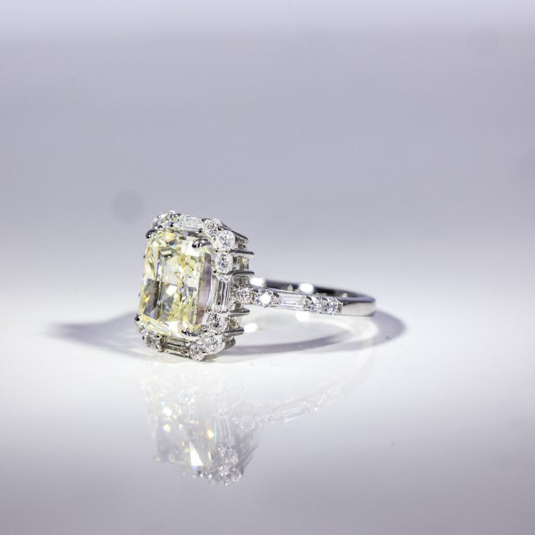 Radiant Elegance Square Cluster Ring