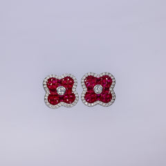 Blossom Ruby Stud Earrings