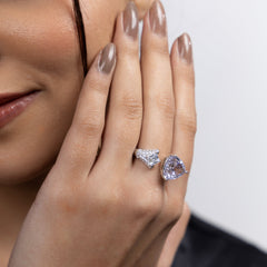 Lilac Lustre Dual-Stone Ring