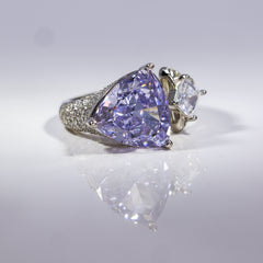 Lilac Lustre Dual-Stone Ring