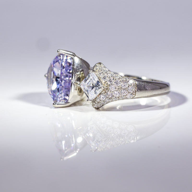 Lilac Lustre Dual-Stone Ring